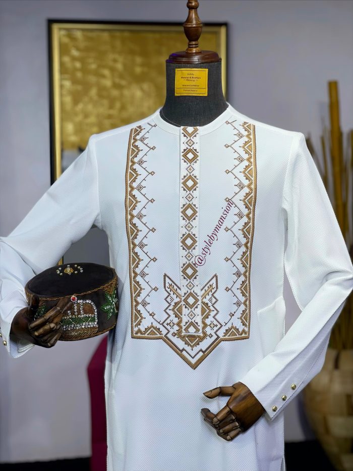ROYAL WHITE KAFTAN - Image 1
